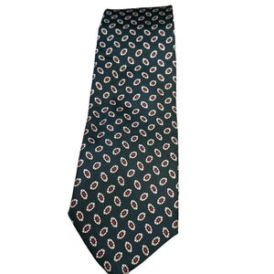 Brooks Brothers Men's Black Floral Pattern Silk Neckwear Tie